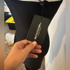 PrettyLittleThing Sleek Black Bodycon Dress